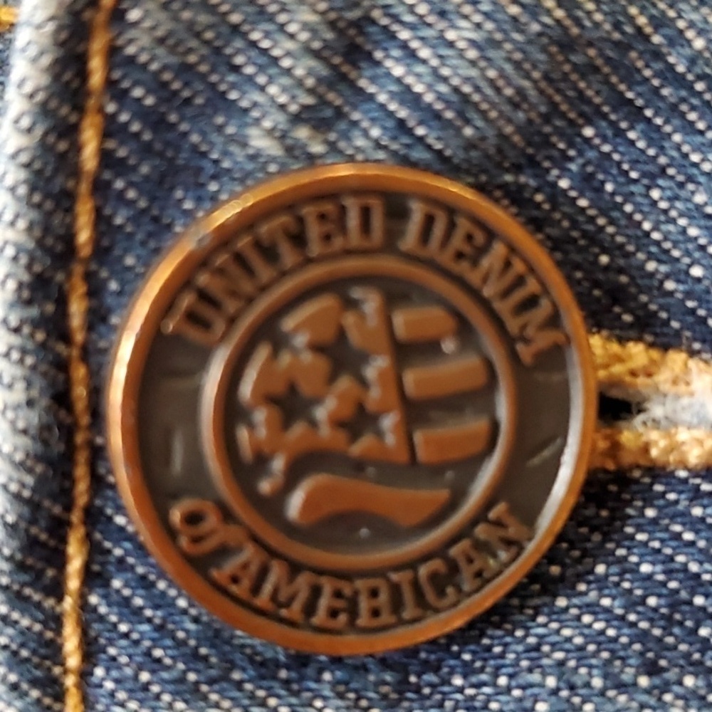 United Denim of America blue jeans distressed size 36 X 32 - Picture 9 of 9